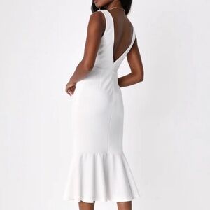 Lulu's White Sleeveless Midi Dress